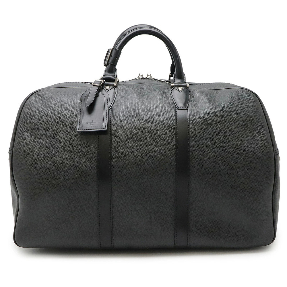 LOUIS VUITTON Taiga Kendall Boston Bag Travel Ardoise Black Shoulder strap